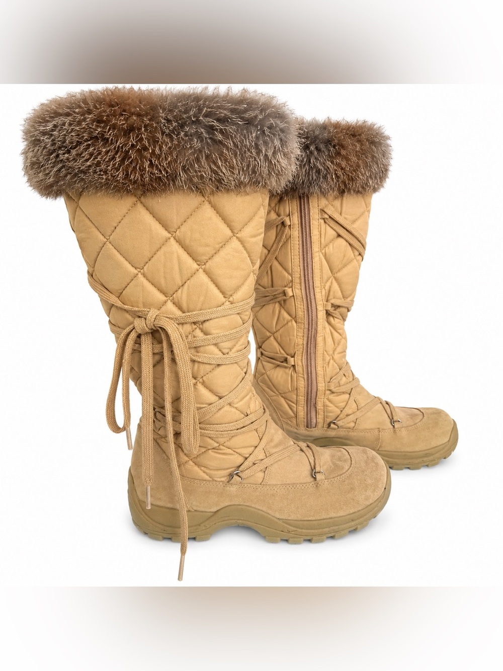 Vintage Y2K 2008 American Eagle Real Rabbit Fur Snow Bunny Boots